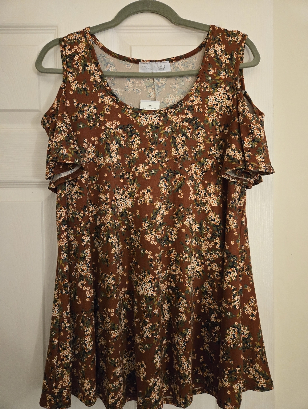 Floral Cold Shoulder Dress